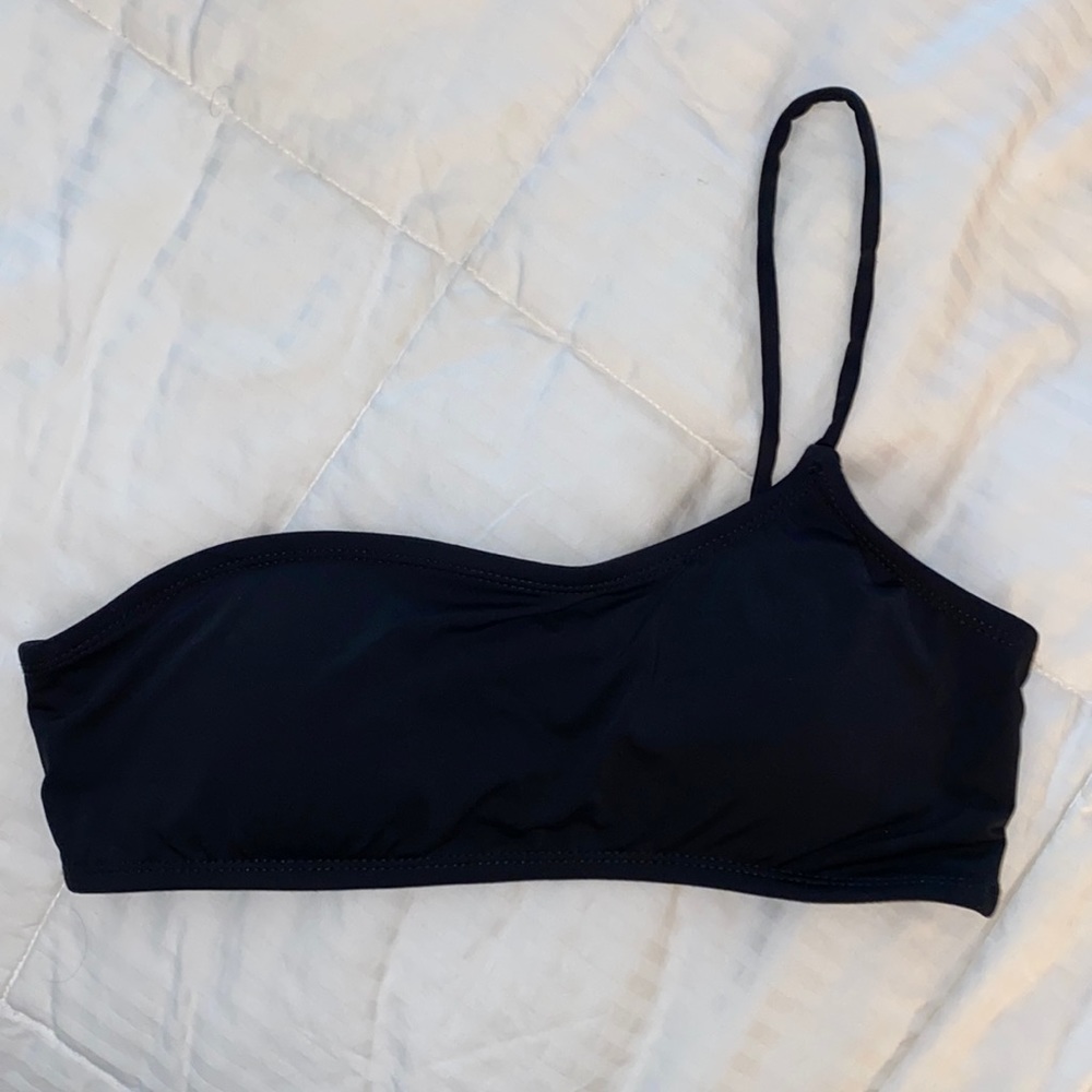 Black One Shoulder Bikini Top
